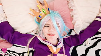 Beauty Shiro with a completely innocent body plays adult games with her stepbrother Sora in bed